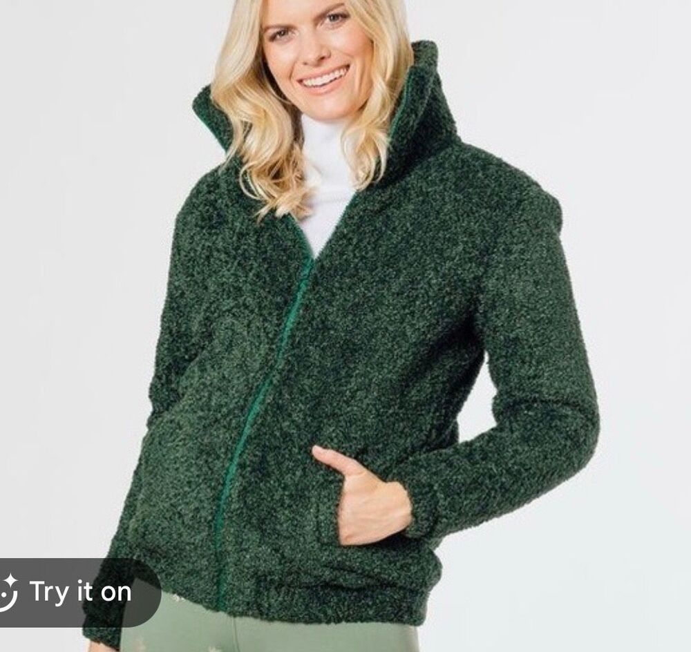 Dudley Stephens green Brooklyn Sherpa jacket size M